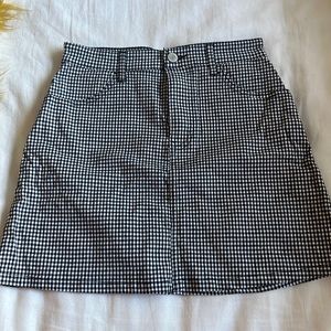 Gingham brandy skirt